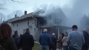 Community supports family after fatal house fire.