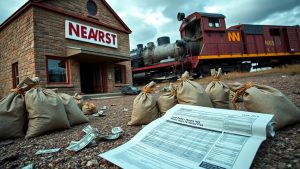 Nebraska nonprofit in financial ruin, train wreck metaphor.